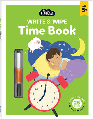 Jr Explorers: Write & Wipe - Time Book - Hinkler