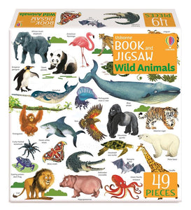 Book & Jigsaw: Wild Animals - Usborne